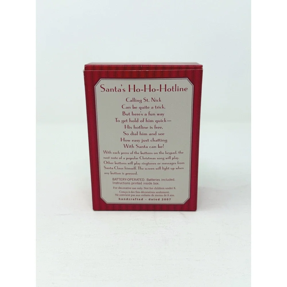Hallmark Keepsake 2007 Santa's Ho Ho Hotline Magic Light Sound Ornament Box